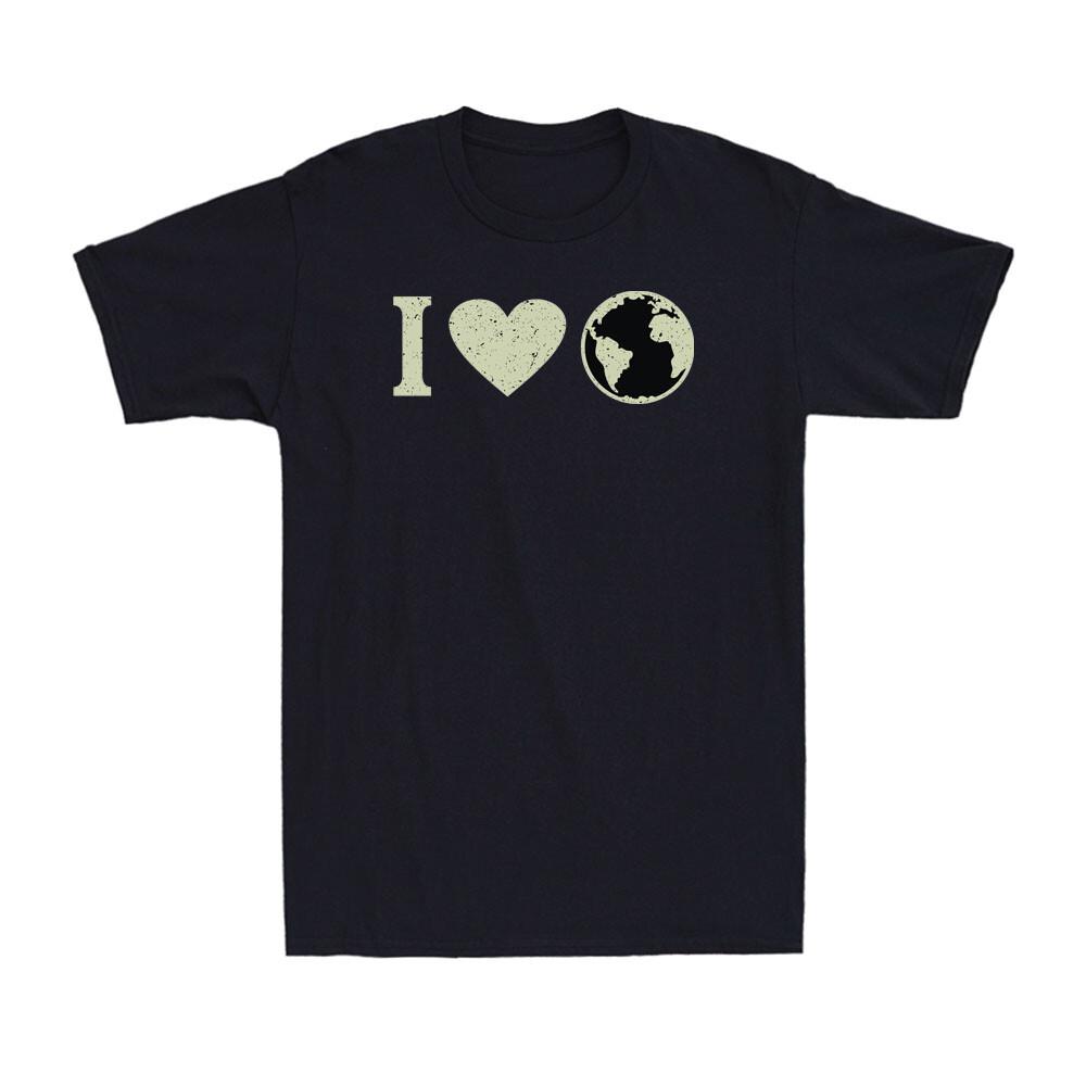 I Heart The Earth Funny Cool Earth Day Nature Lovers Gift Vintage Men s T-Shirt L