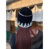 Simple Black and White Handmade Knitted Fisherman Hat for Women Showing Their Faces New Style  Temperament  Bucket Hat  Wool Basin Hat Niche