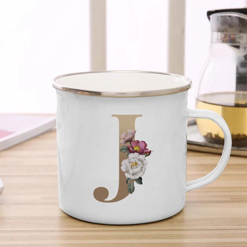 26 A To Z Initials Glod Letter Mugs Print Enamel Mug Coffee Cup Drinkware Personalized Gift Unusual Tea Cup Cupshe Custom Cups