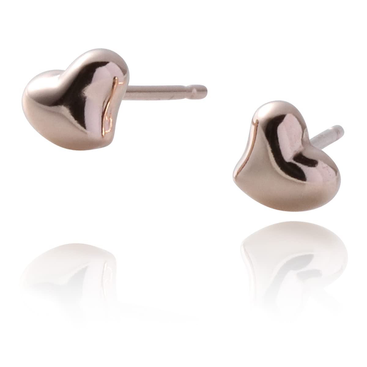 

Сережки-серця з рожевого золота 18 карат для жінок Гіпоалергенні K18PG Гарантія бренду 3 роки