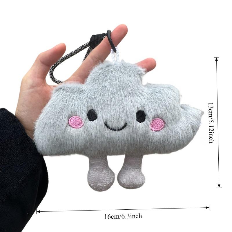 Portachiavi Peluche Nuvole Scure Carini Nuova Bambola Peluche Sole Cartone Animato Kawaii Ciondolo per Borsa Divertenti Oggetti di Scena per Gioco Previsioni Meteo Decorazioni per la Casa