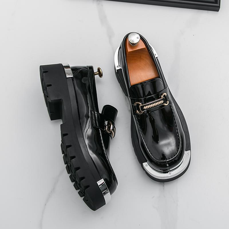Fashion Classic Fashionable Height-increasing Loafers Casual Comfortable Thick-soled Anti-slip Busines Brand Shoes Gentleman's Shoes Men
