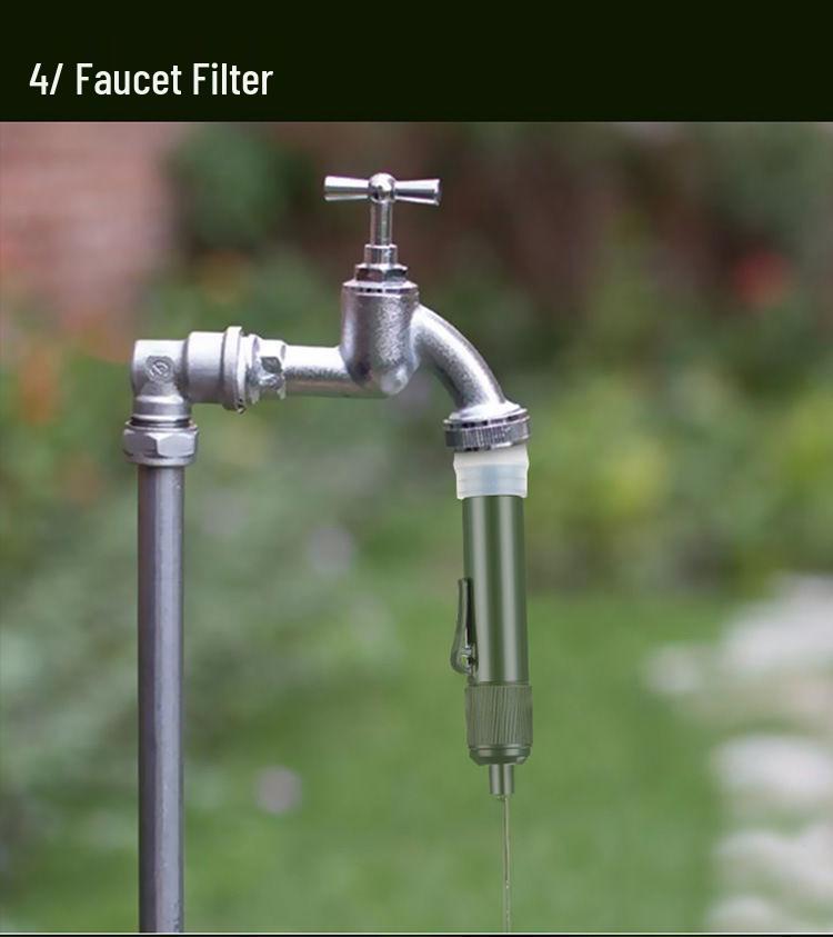 Portable Outdoor Water Purifier Straw with Ultrafiltration Membrane for Camping and Picnic