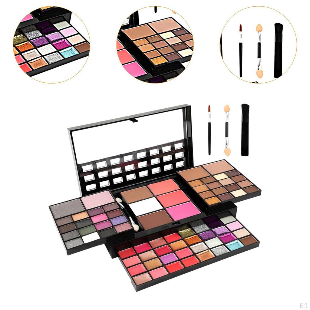 Makeup Palette Multifunctional for Women with Brush Professional Highlighter