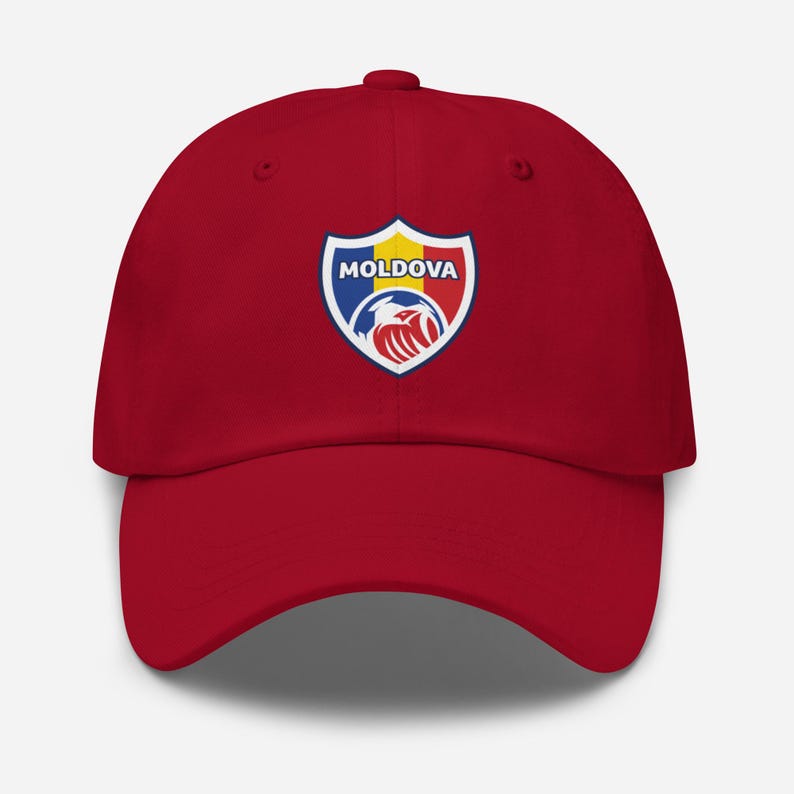 Moldova Soccer Hat Adjustable Football Cap Moldova Gift Soccer Fan Hat