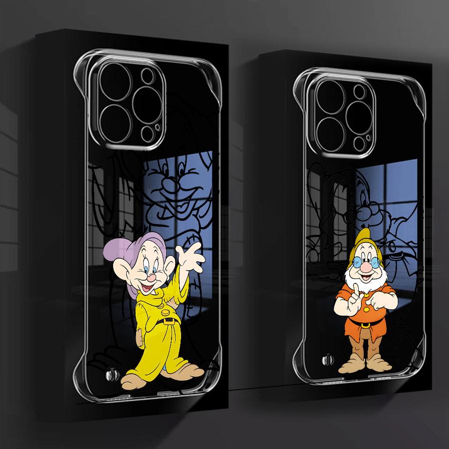 Capa de Celular Branca de Neve e os Sete Anões para Apple iPhone 15 16 Pro Max 13 14 Plus 12 11 Pro plus Fosca