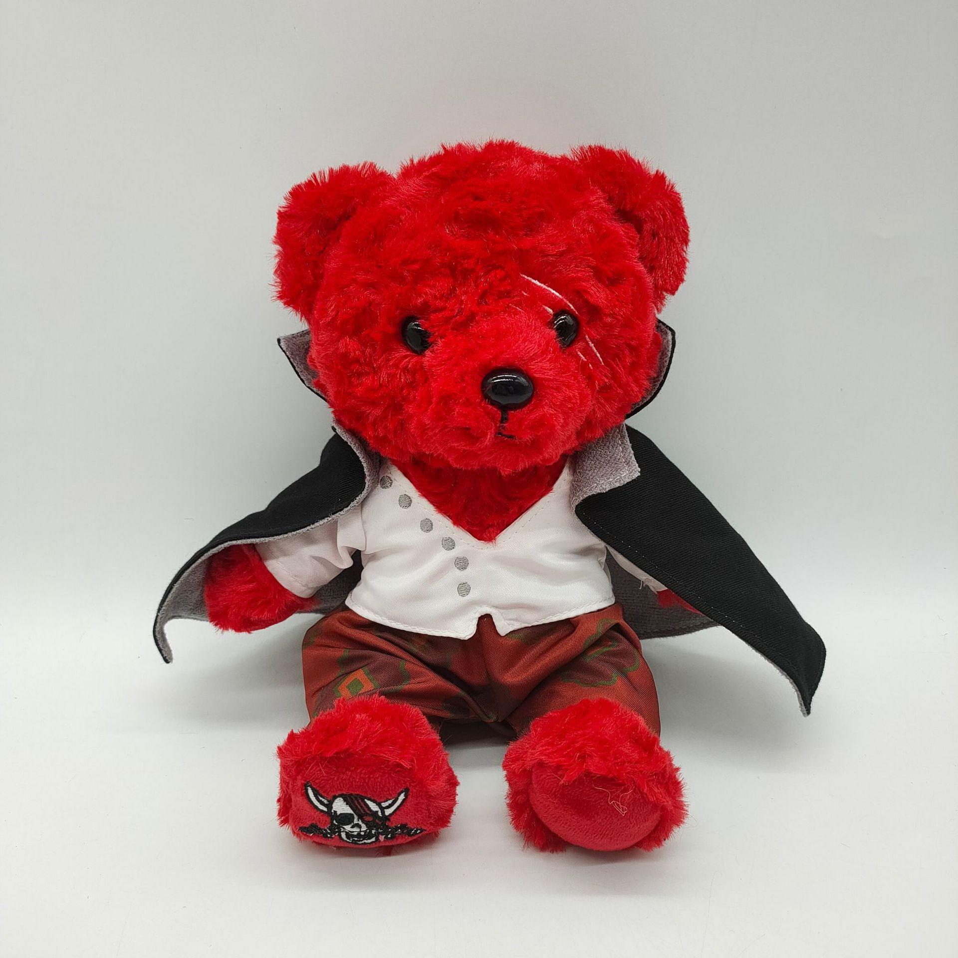

New One Piece Film Red Plush Teddy Bear Plush Toy Doll 19cm