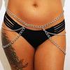 Female Sexy Fashion Multi-layers Electroplating Waist Chain