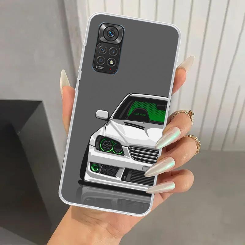 JDM Sports Cars Male Men Phone Case for Xiaomi Redmi Note 15 14 14S 13 12S 12 Pro 11S 11 Plus 11T 11E 10S Soft Funda Print Shell