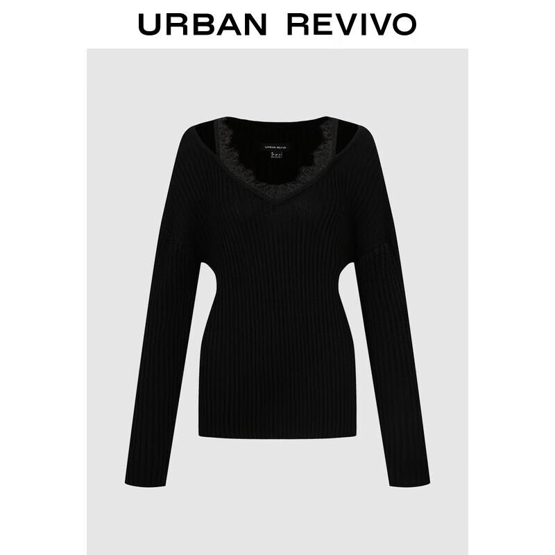 UR Women's Ribbed Lace Camisole Knit Top