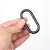 Carabiner Hook Strong Load-bearing High Strength Tight Fit Galvanized Iron Connecting Ring Rebound