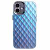 For iPhone 16 Case Silicone+PC IMD Laser Texture Matte Phone Cover