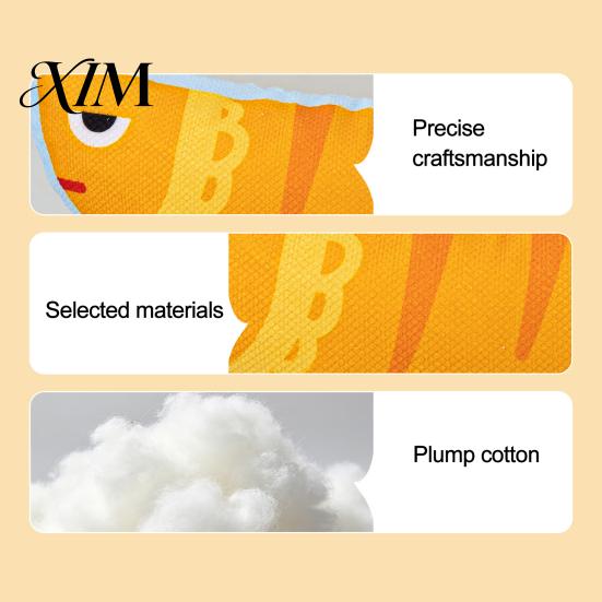Pet Enrichment Toys Plush Catnip Fish Cat Toy, Interactive Stuffed Toy with Crinkle Sound, Soft Chew Kicker for Indoor Cats, Kittens Bite Resistant