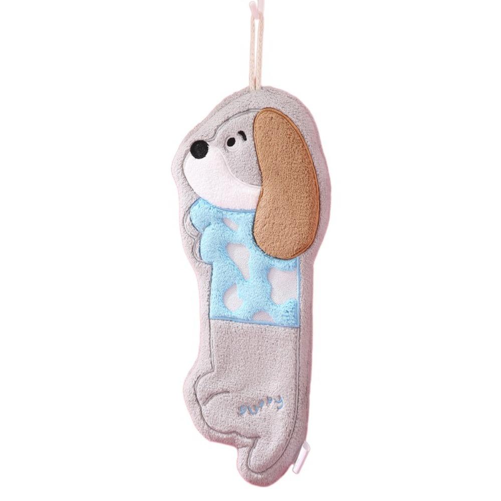 Thicker Cleaning Towel Quick Drying Dishcloths Creative Dachshund Shaped Hand Towel  Bathroom