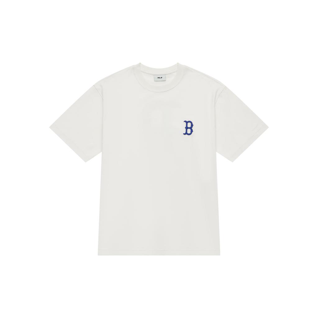 New MLB MONOGRAM Reading Collection SS24 T Shirt Unisex Cream 3ATSM0343-43CRS