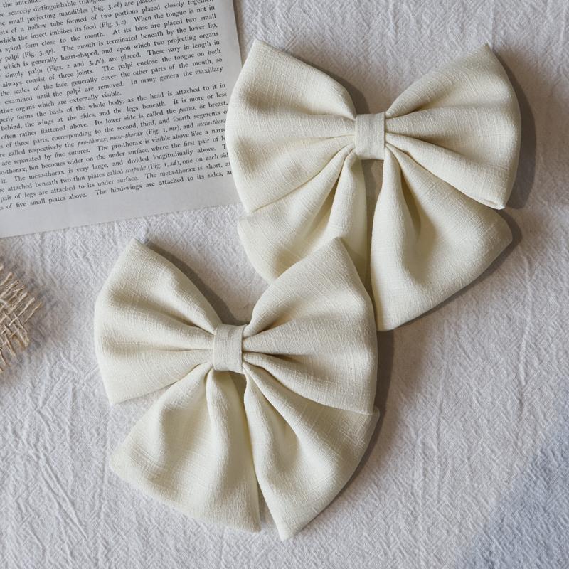 2Pcs Solid Color Hair Bows Boutique With Clips For Girls Hairgrips New Headwear Baby Hair Accessories Gift Baby Hair Clips