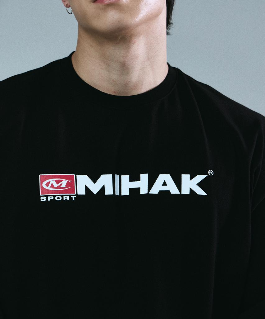 Mihag Sports Emblem Oversized T-Shirt (Black)