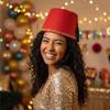 Breathable Moroccan Fez Hat Red Felt Turkish Tassel Cap Universal Tarboosh Fez for Cosplay Stage Party Cultural Festival