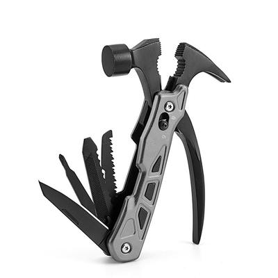 Multifunktionaler Klauenhammer für den Außenbereich, multifunktionaler Zangenhammer, Camping-Nagelhammer, multifunktionale Outdoor-Werkzeuge, 12 in 1