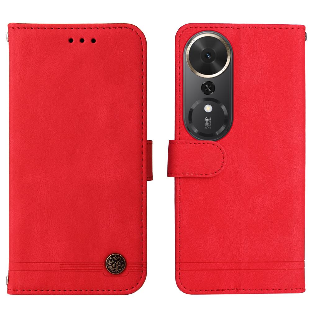 For Honor Play 70 Plus 5G Leather Wallet Cases Skin Touch Phone Cover Stand with Strap