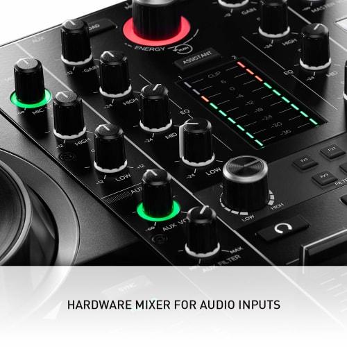 Hercules DJControl Inpulse 500: 2-Deck DJ Controller for Serato DJ Lite and DJUCED - Built-in Audio Interface, 16 RGB Backlit Pads, Large Jog Wheel, B