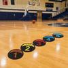 6PCS Rubber Training Marker Set Storage Bag Numbered Practice Mats  Basketball Dribbling
