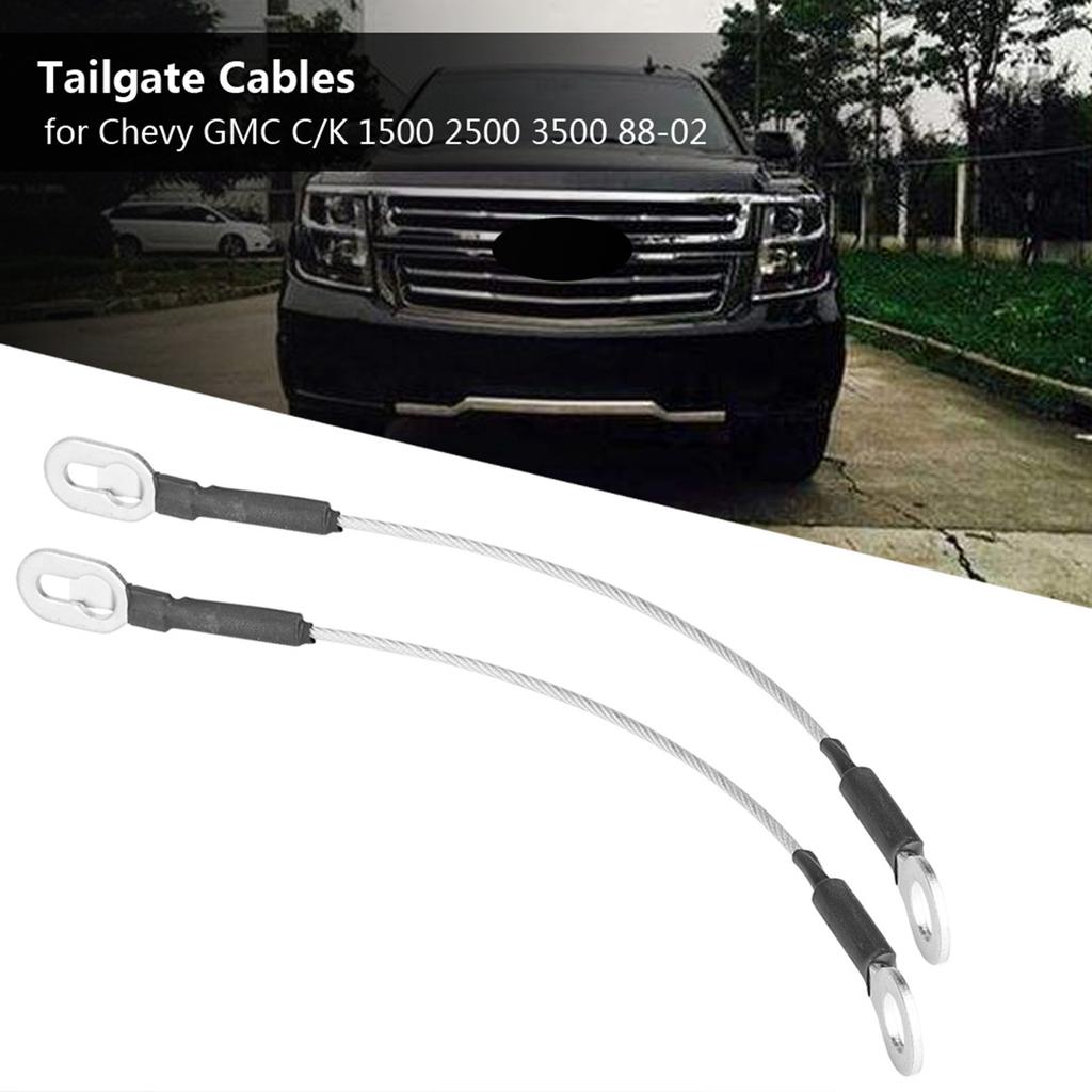 1Pair Pickup Truck Tailgate Tail Gate Cables Fit for Chevy C K 1500 2500 3500 88‑02