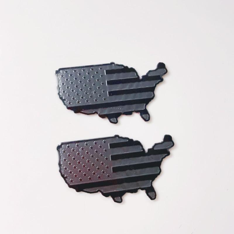 USA Flag Metal Car Sticker for American Trucks & Pickups - Suitable for Fender & Rear Emblem