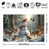 VIKAMA Snowman and Reindeer Christmas Tapestry Living Room Feature Wall Children's Room Decor Christmas Theme Arrangement