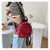 2023 New Velvet Women's Bag Korean Trendy Soft Sister Shopping Backpack Simple Solid Color Student Backpack For Girls Green)