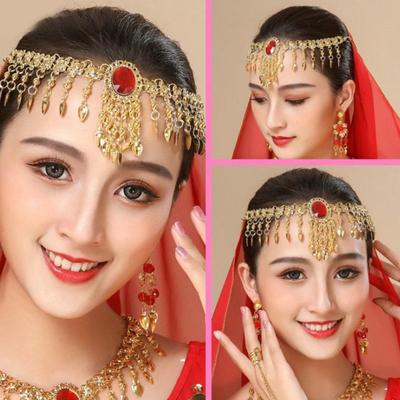 4pcs Ladies Belly Dance Set - / Earrings Bracelet Headband