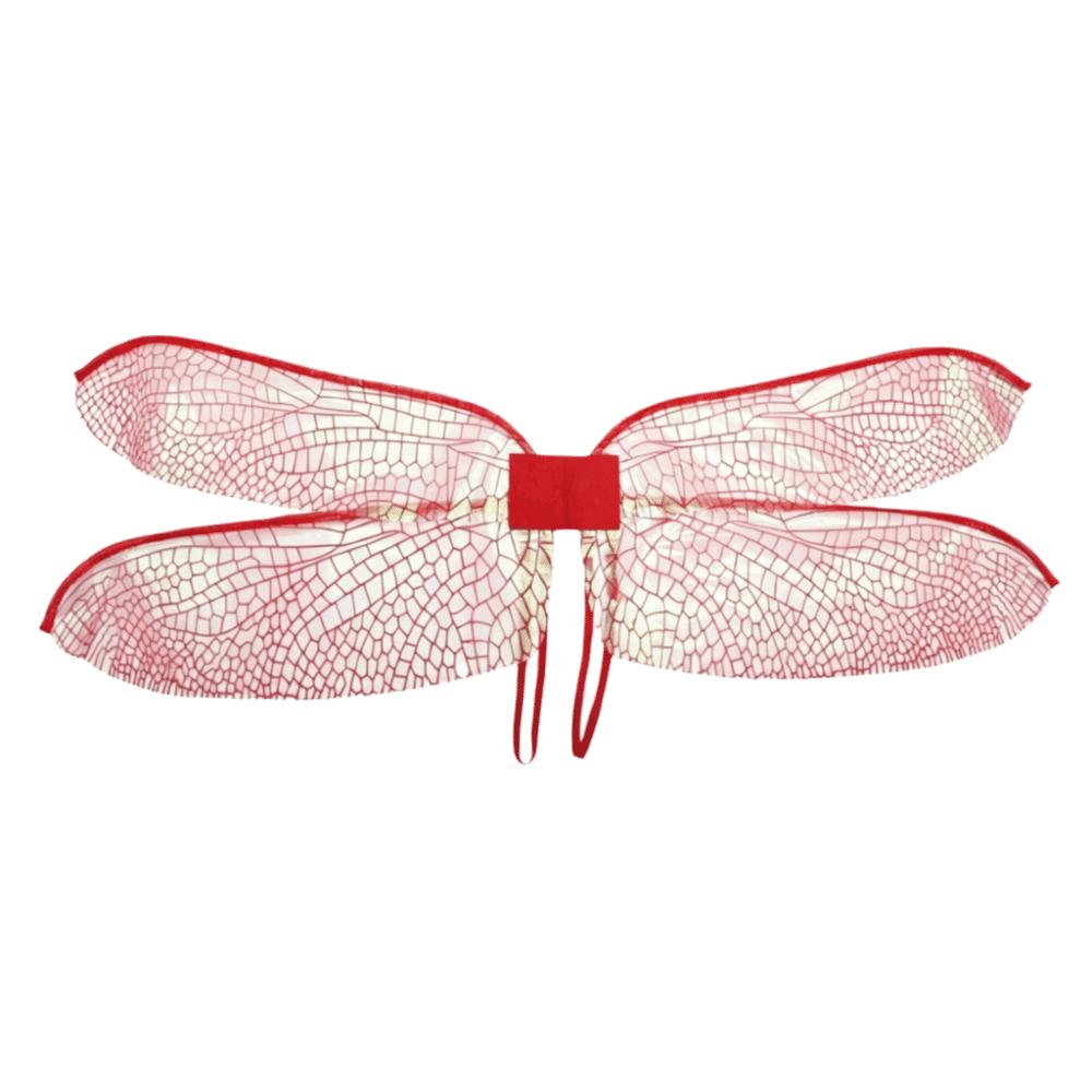Iridescent Fairy Elf Wings Polyester Costume Wings Chic Dragonfly Wings Festive Occasion красный