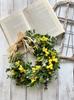Mimosa Spring Wreath Artificial Flower Natural Wreath W25cm X H25cm X 7cm Mimosa Spring Wreath Lulu's Size Lulu's-2096