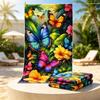 Vibrant Floral Butterfly Beach Towel Patterned Sunscreen And Windproof Suitable For Swimming Pool Camping Travel Blanket