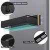 Magnetic Spice Rack for Refrigerator Fridge Organizer for Kitchen Organization and Storage 4 Pack Black Metal Shelf with 8 Move