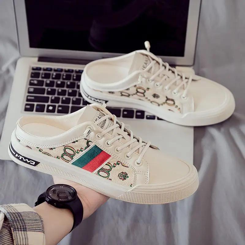 Fashion Sandals Man Casual Flat 2024 Fashion Slippers For Men Comfortable Cheap Korean Style Elegant Trend Shoes Original Style Rubber