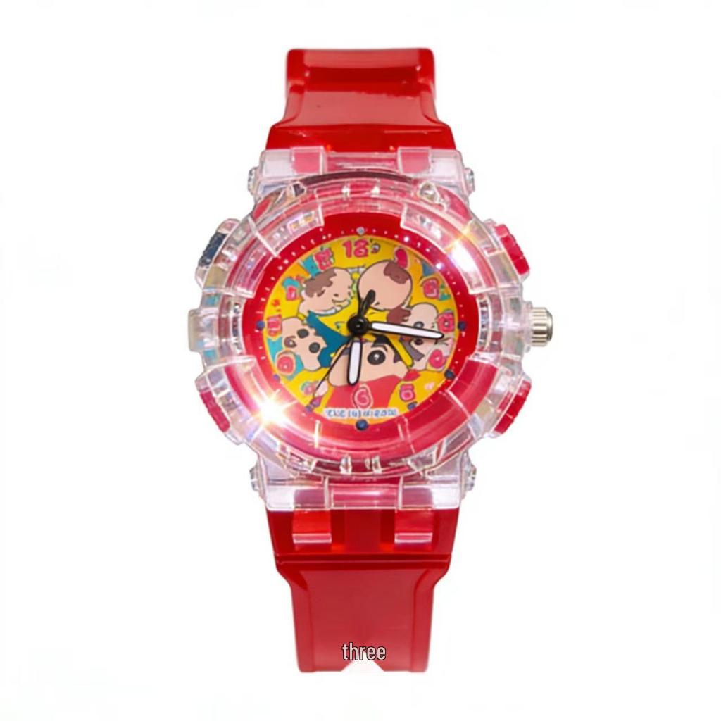 Luminous Glow-in-the-Dark Cartoon Crayon Watch for Middle School Students
