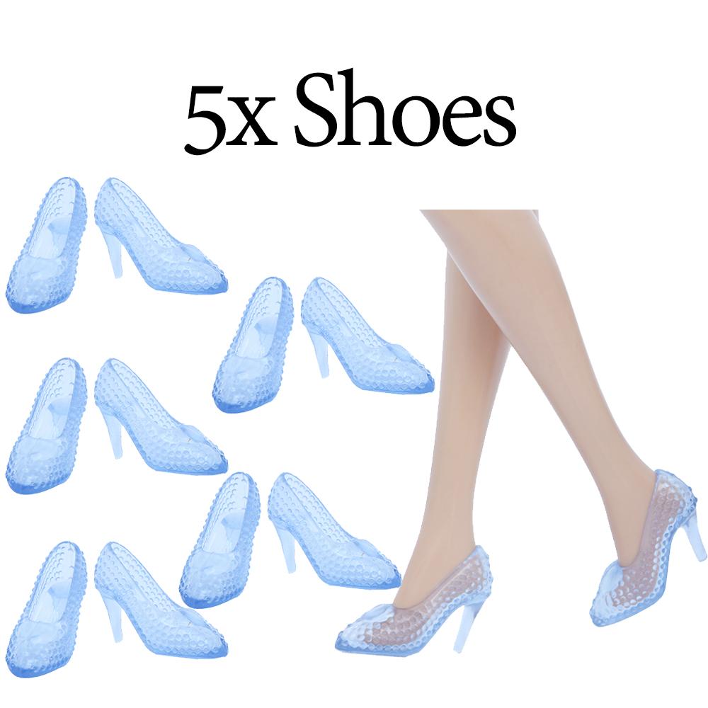 Fashion 11.5'' Doll Accessories 30cm Doll Crystal Shoes Surfboard Hangers Bag Hairpin Comb Travel Accessories Toy Gift
