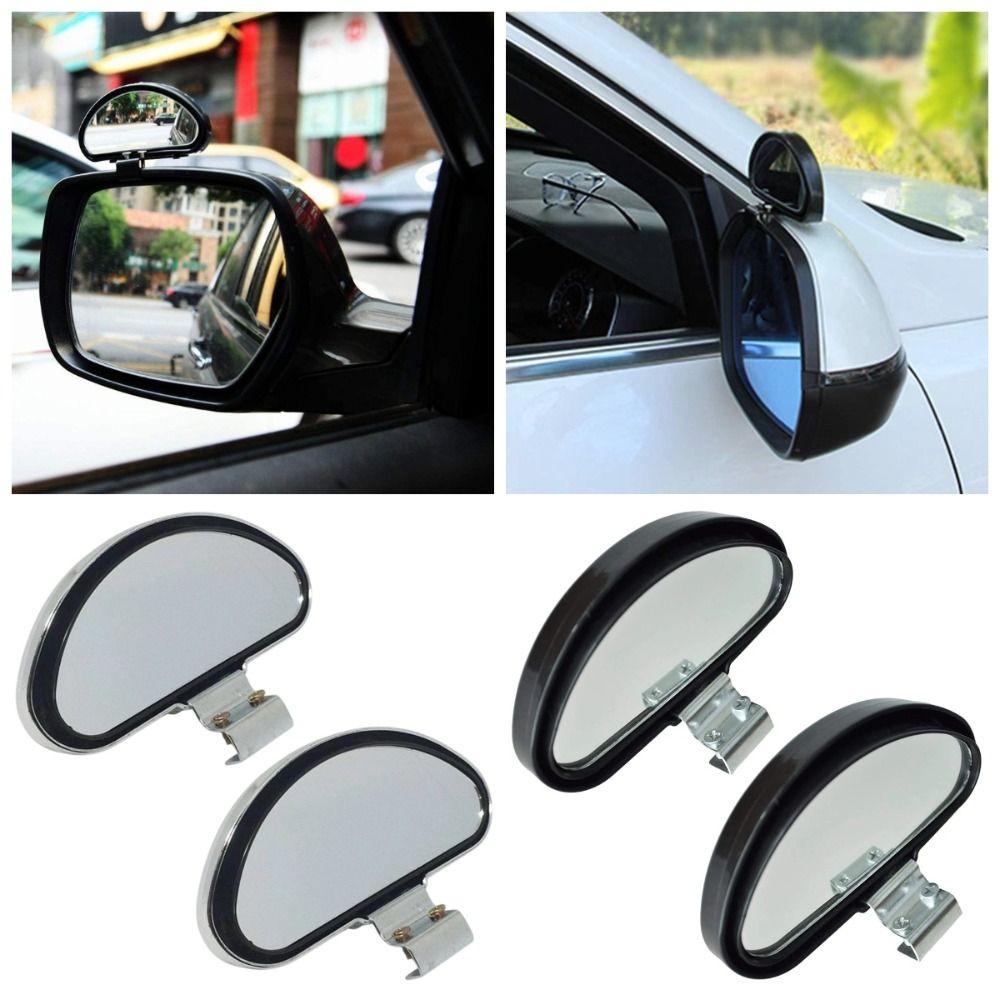

2Pcs Adjustable Car Rear View Mirror 360 Degree Wide Angle Side Rear Mirrors Car Observation чорний