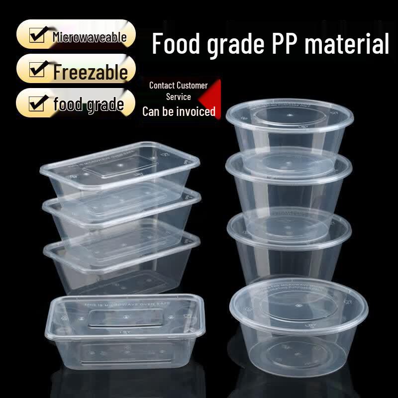 Yiduo Disposable Round Meal Bowls with Lids