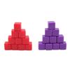 20PCS 16mm Blank Dice Set Plastic Multicolor DIY Cubes Six Sided Dices with Storage Bag for Board