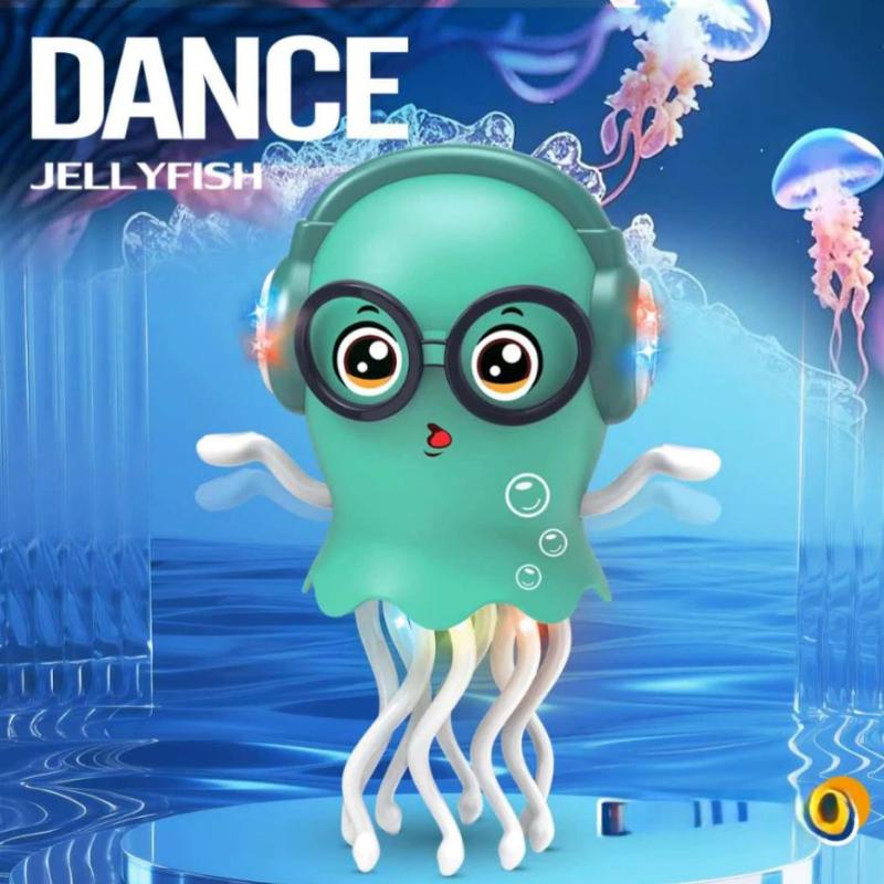 Dancing Jelly Fish Toy Smart Tentacle Explorer With Led Lights Music Automatic Obstacle Sensor Toy