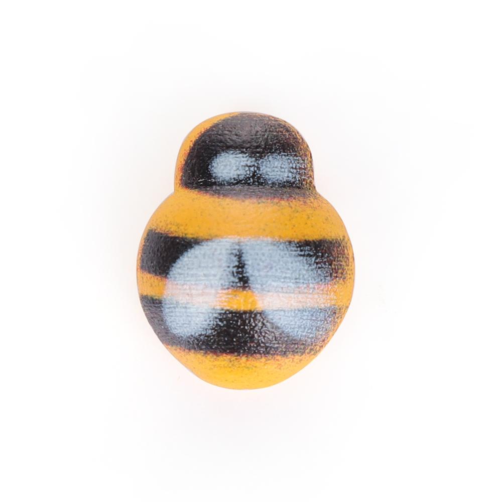 100pcs DIY Mini Baby Toys Self-adhesive Bee Sponge Sticker Wooden Scrapbooking