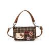 Girls' Trendy Korean Plaid Crossbody Pillow Bag 2025