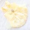 Yellow Bubble Skirt Dog Clothes Puppy Mesh Bow Cute Dress Small Dogs Clothing Cat Spring Summer Thin Fashion Girl Pet Products