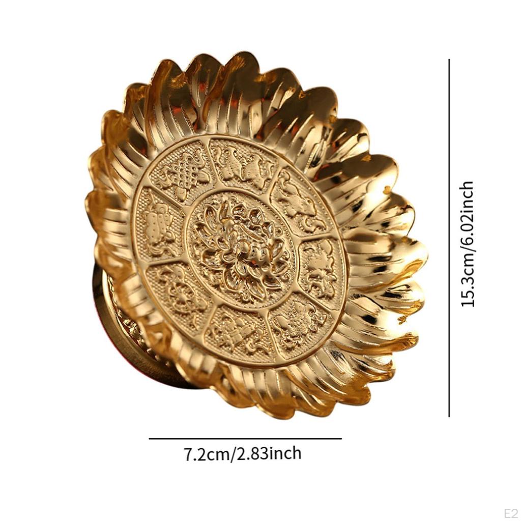 Buddhist Fruit Bowl Footed Food Dessert Snack Holder Lotus Tray Temple for Table