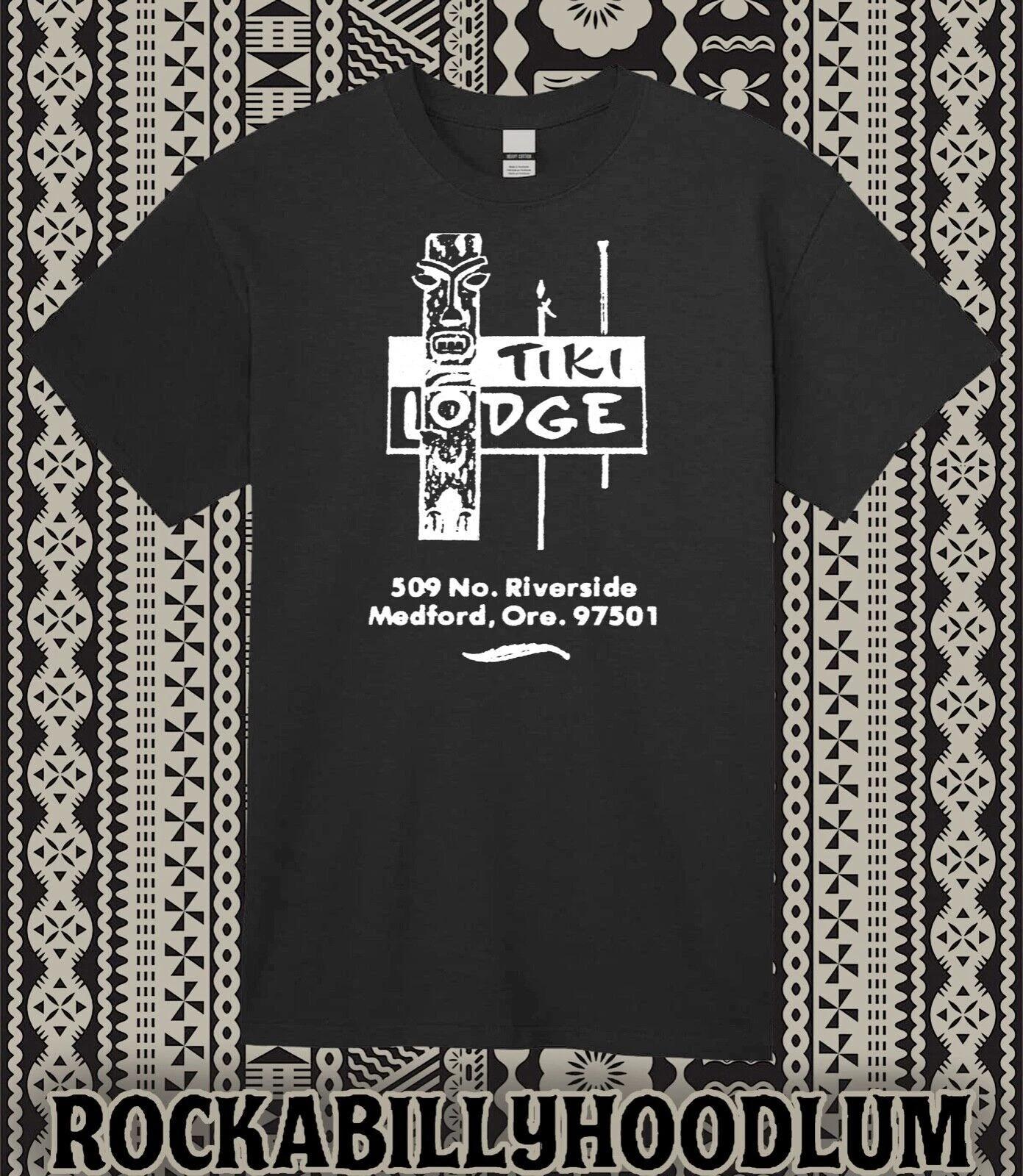 Retro Tiki Art Tee T Shirt 100% Cotton Bar Mug Restaurant Tiki Lodge Oregon 4XL