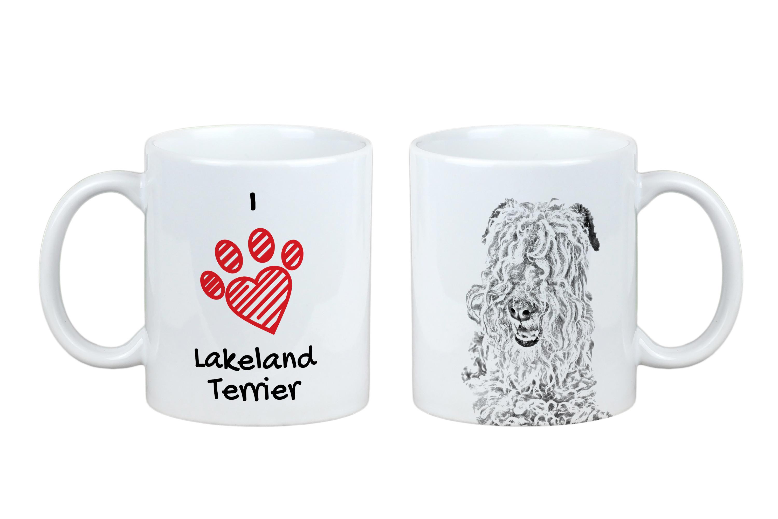 

Lakeland Terrier - cup with a dog, cute cup with graphics, a gift with your photo from the Art-Dog brand білий