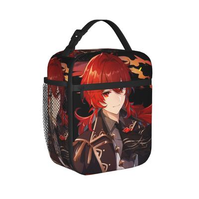 Genshin Impact Diluc Insulated Lunch Bags Thermal Bag Reusable,Lunch Container Lunch Box Tote Food Storage Bags Office Picnic