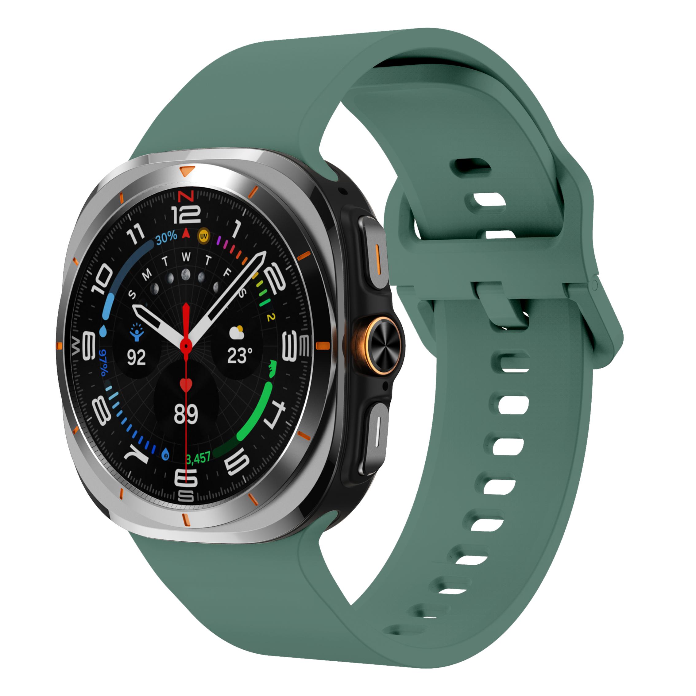 

Оригинальный силиконовый ремешок для Samsung Galaxy Watch Ultra Strap 47 мм, аксессуары, спортивный браслет Correa Galaxy Watch 7 Ultra 47 мм Galaxy Watch Ultra зелёный